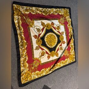 Elegant Red and Gold Scarf